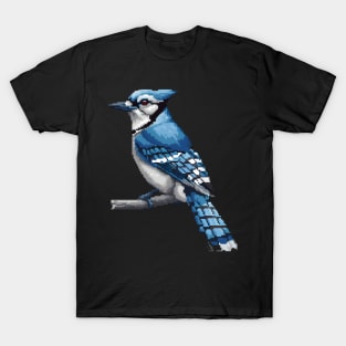 Pixel Blue Jay T-Shirt